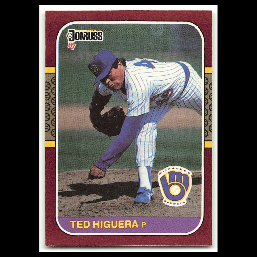 Ted Higuera #56 1987 Donruss Opening Day Milwaukee Brewers Baseball Card MLB NM