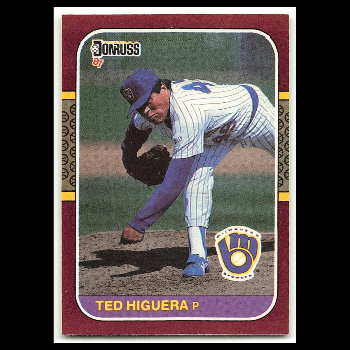 Ted Higuera #56 1987 Donruss Opening Day Milwaukee Brewers Baseball Card MLB NM