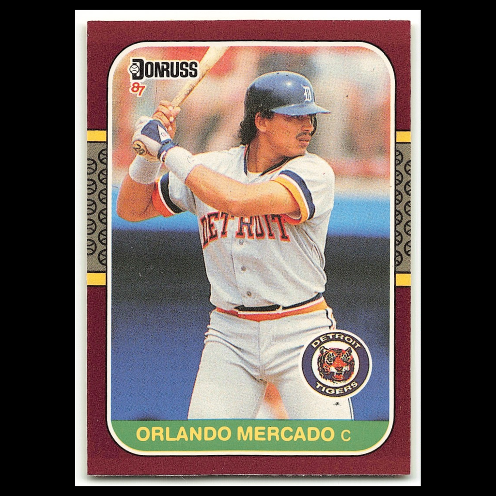 Orlando Mercado #209 1987 Donruss Opening Day Detroit Tigers Baseball Card MLB