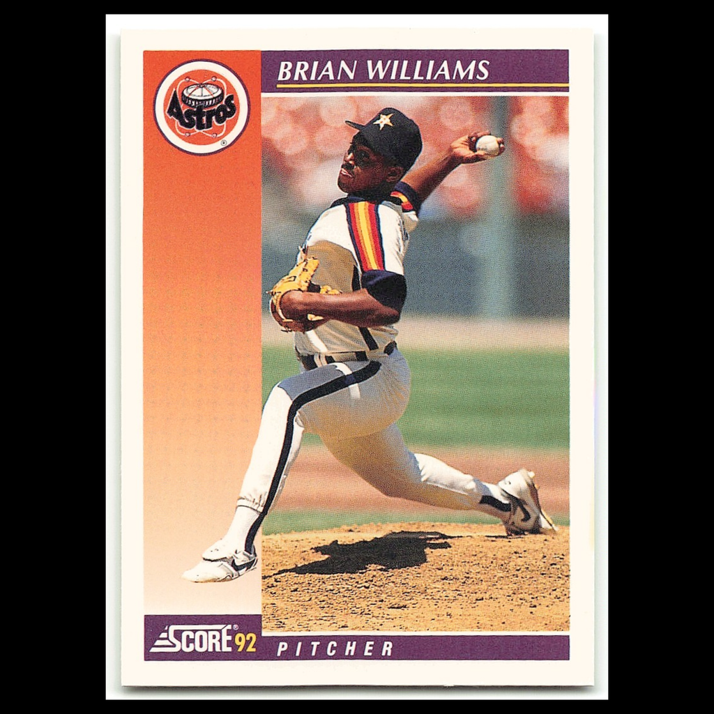 Brian Williams Rookie #108T 1992 Score Rookie - Traded Houston Astros Baseball