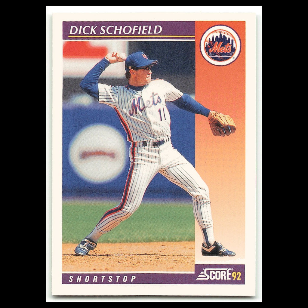 Dick Schofield #26T 1992 Score Rookie - Traded New York Mets Baseball Card MLB