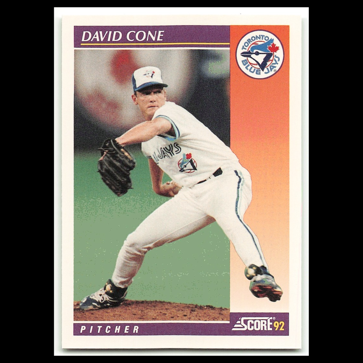 David Cone #27T 1992 Score Rookie - Traded Toronto Blue Jays Baseball Card MLB