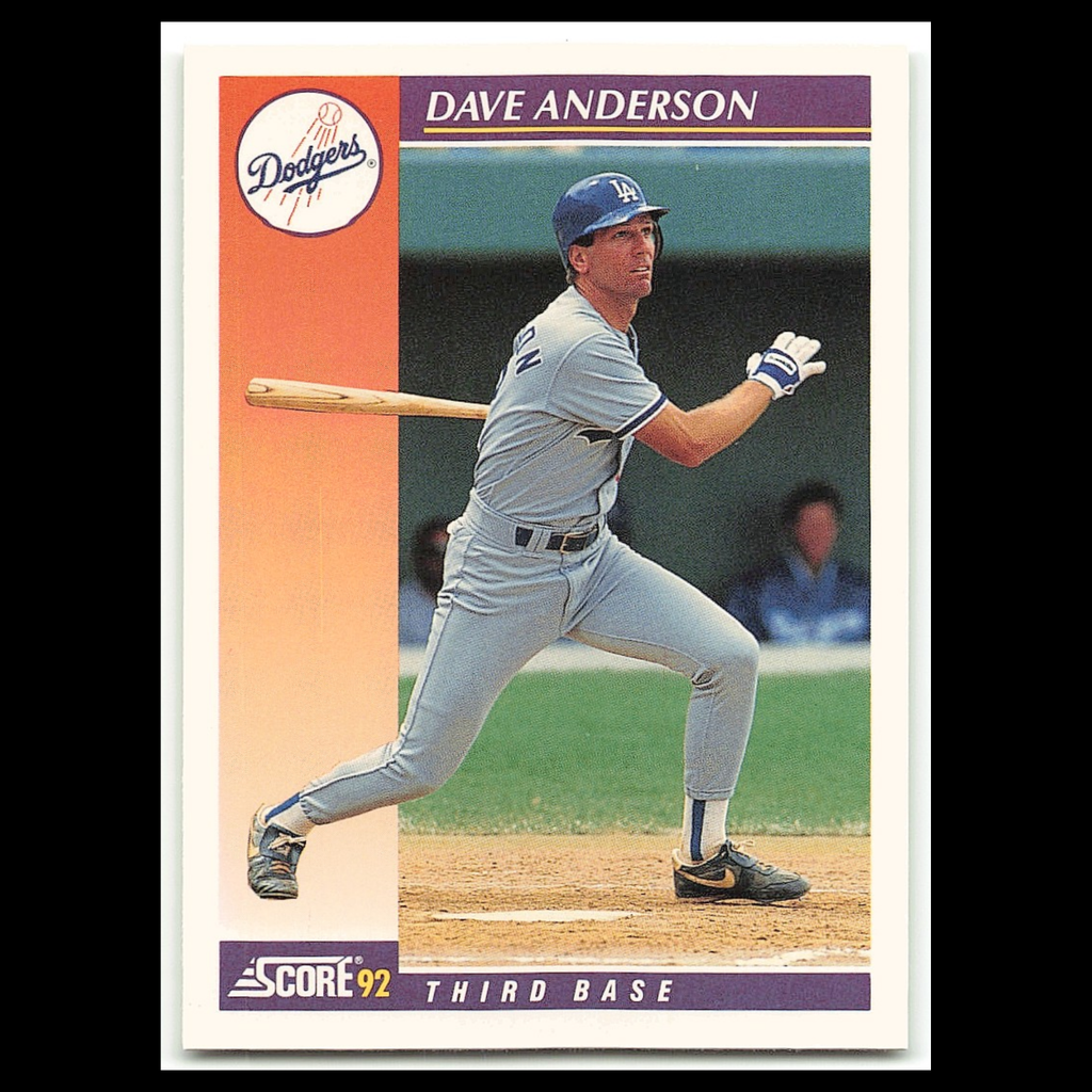 Dave Anderson #45T 1992 Score Rookie - Traded Los Angeles Dodgers Baseball Card