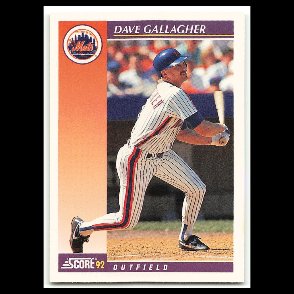 Dave Gallagher #55T 1992 Score Rookie - Traded New York Mets Baseball Card MLB