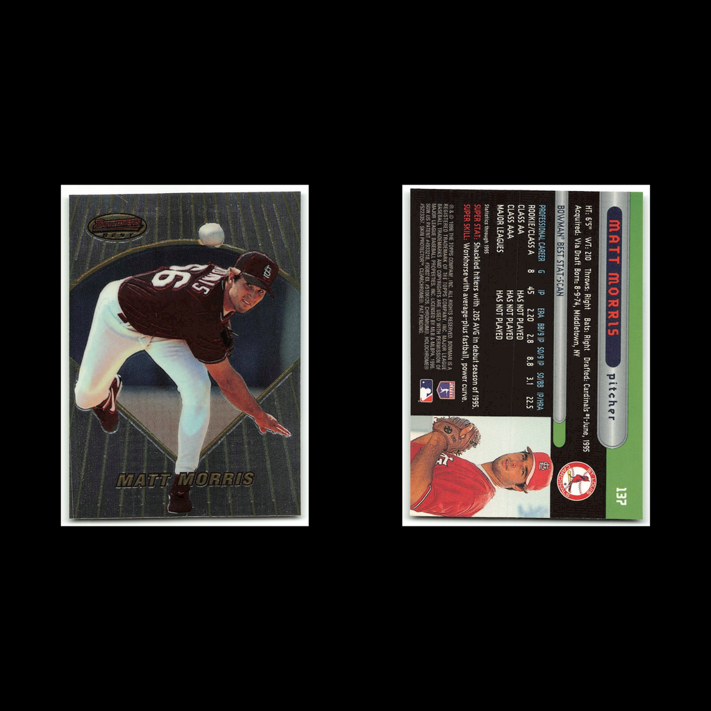 Matt Morris Rookie #137 1996 Bowmans Best St. Louis Cardinals Baseball Card MLB