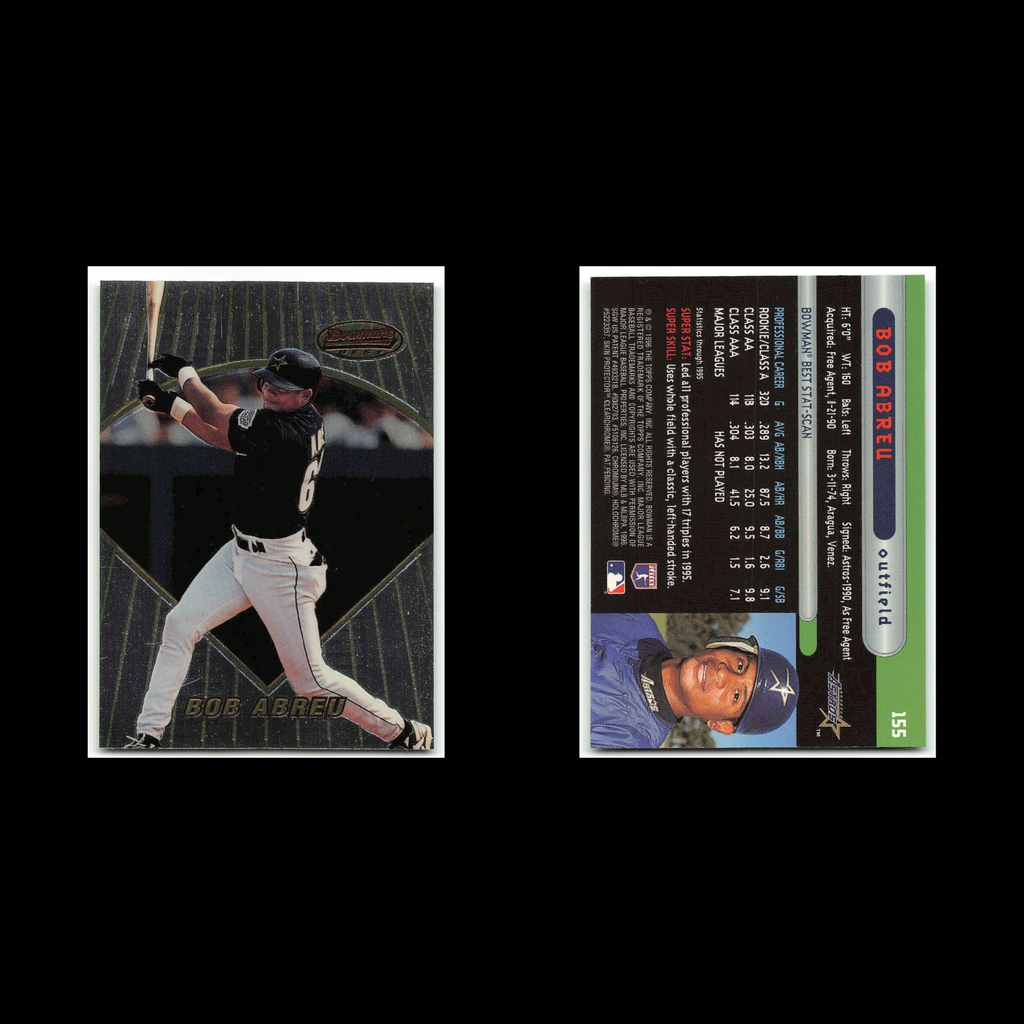 Bobby Abreu Rookie #155 1996 Bowmans Best Houston Astros Baseball Card MLB NM