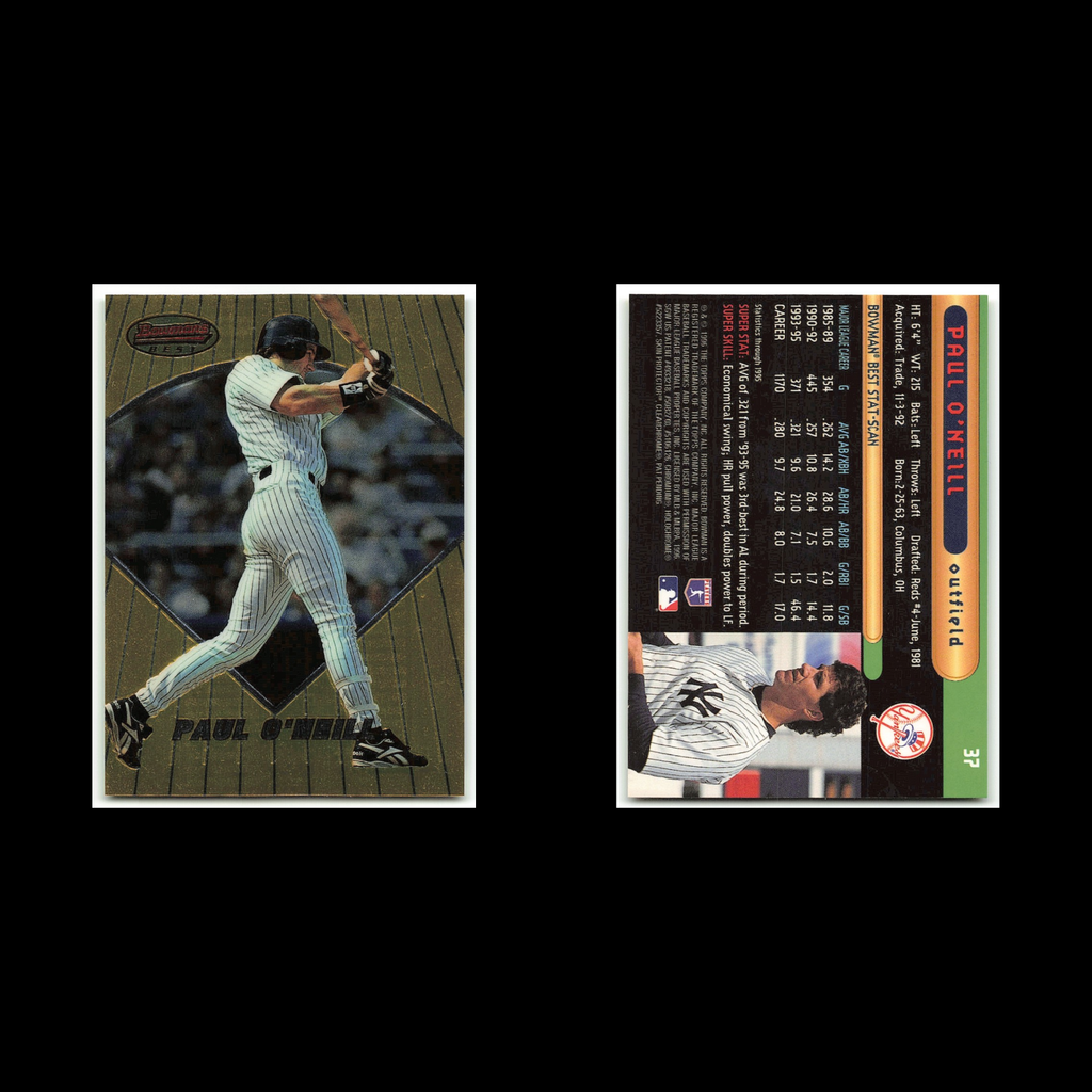 Paul ONeill #37 1996 Bowmans Best New York Yankees Baseball Card MLB NM