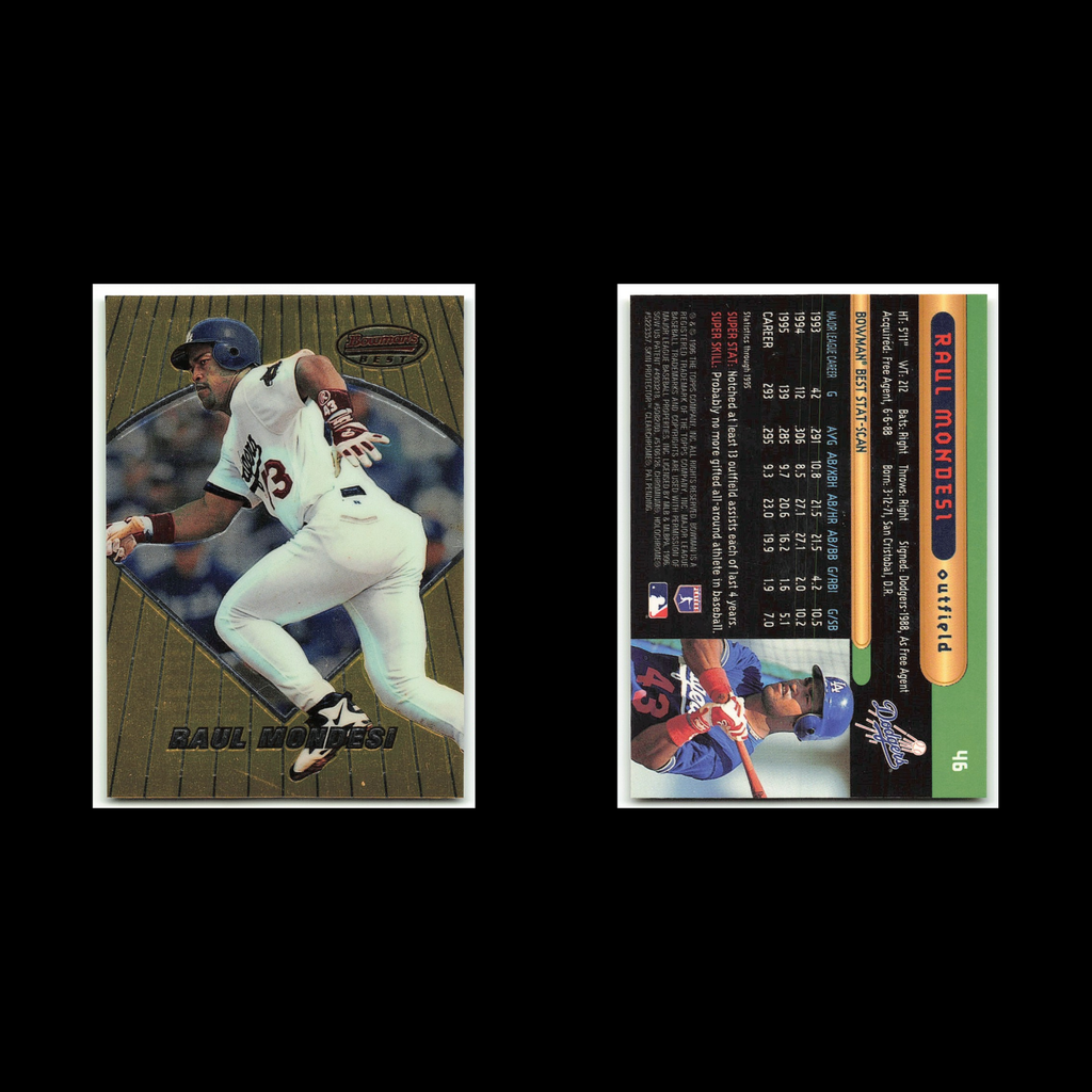 Raul Mondesi #46 1996 Bowmans Best Los Angeles Dodgers Baseball Card MLB NM