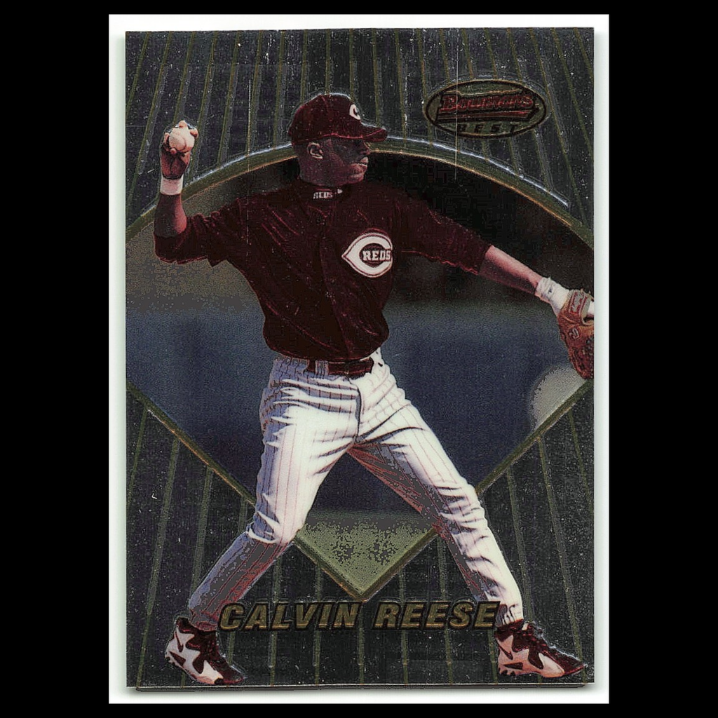 Calvin Reese Rookie #98 1996 Bowmans Best Cincinnati Reds Baseball Card MLB NM