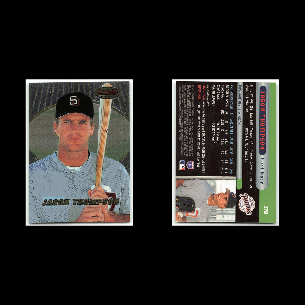Jason Thompson Rookie #178 1996 Bowmans Best San Diego Padres Baseball Card MLB