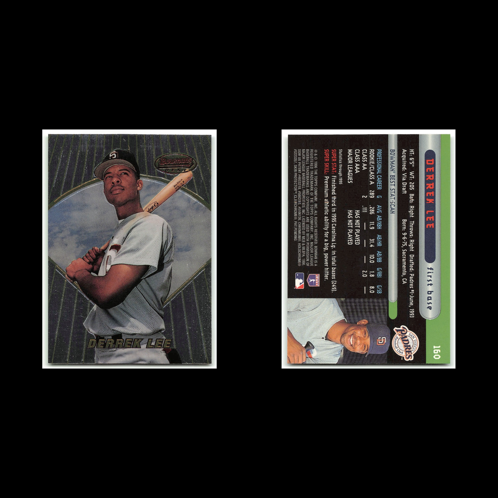Derrek Lee Rookie #160 1996 Bowmans Best San Diego Padres Baseball Card MLB NM