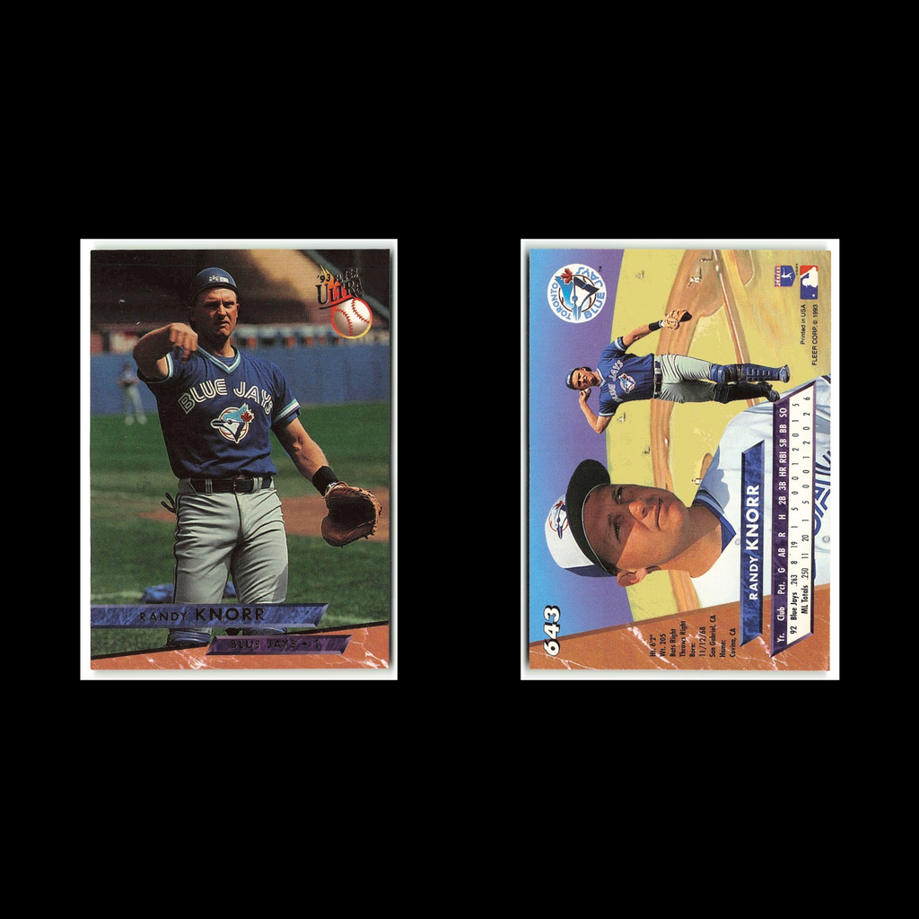 Randy Knorr #643 1993 Fleer Ultra Toronto Blue Jays Baseball Card MLB NM