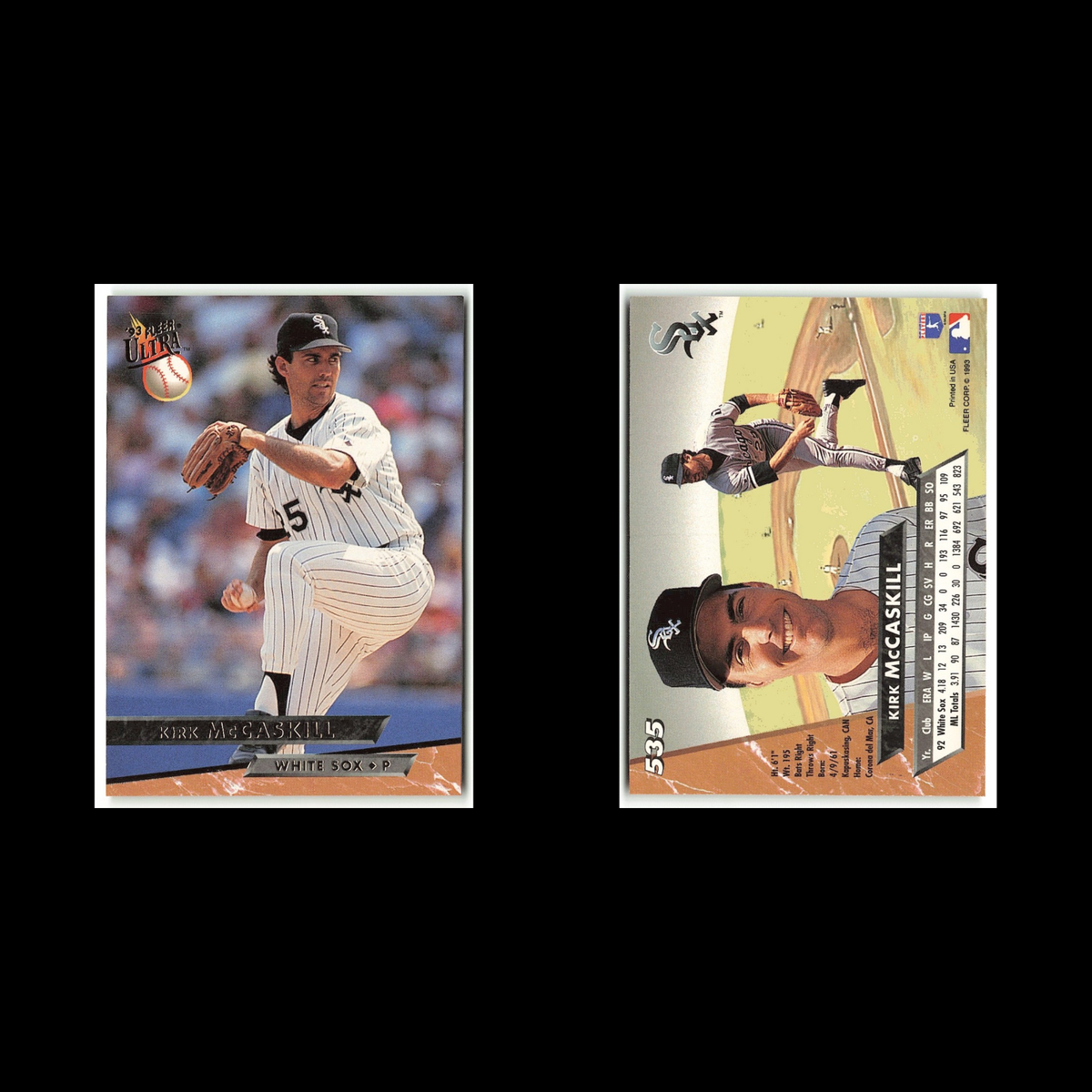 Kirk McCaskill #535 1993 Fleer Ultra Chicago White Sox Baseball Card MLB NM