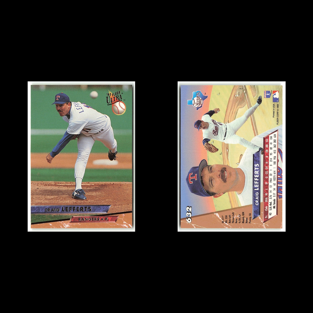 Craig Lefferts #632 1993 Fleer Ultra Texas Rangers Baseball Card MLB NM