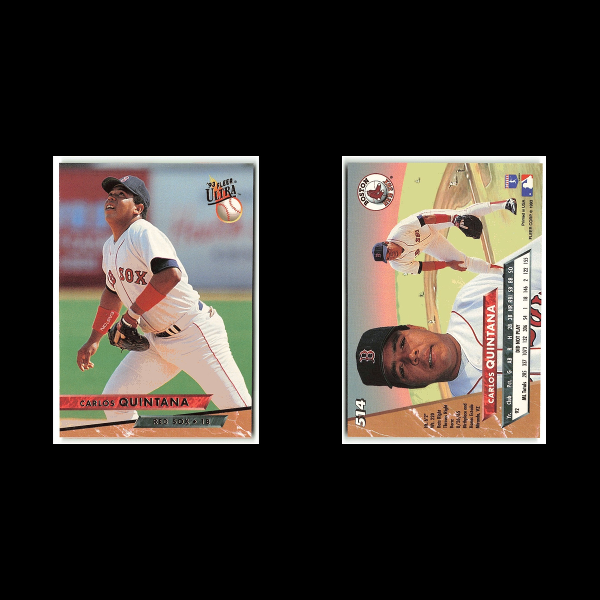 Carlos Quintana #514 1993 Fleer Ultra Boston Red Sox Baseball Card MLB NM
