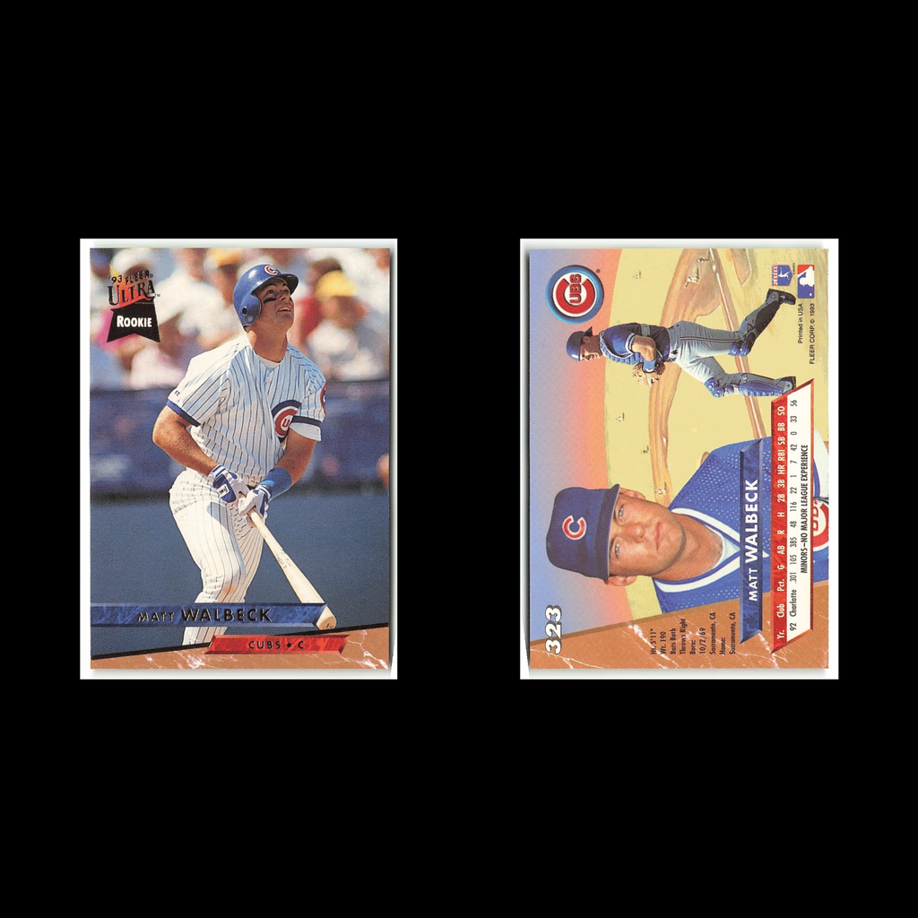Matt Walbeck Rookie #323 1993 Fleer Ultra Chicago Cubs Baseball Card MLB NM