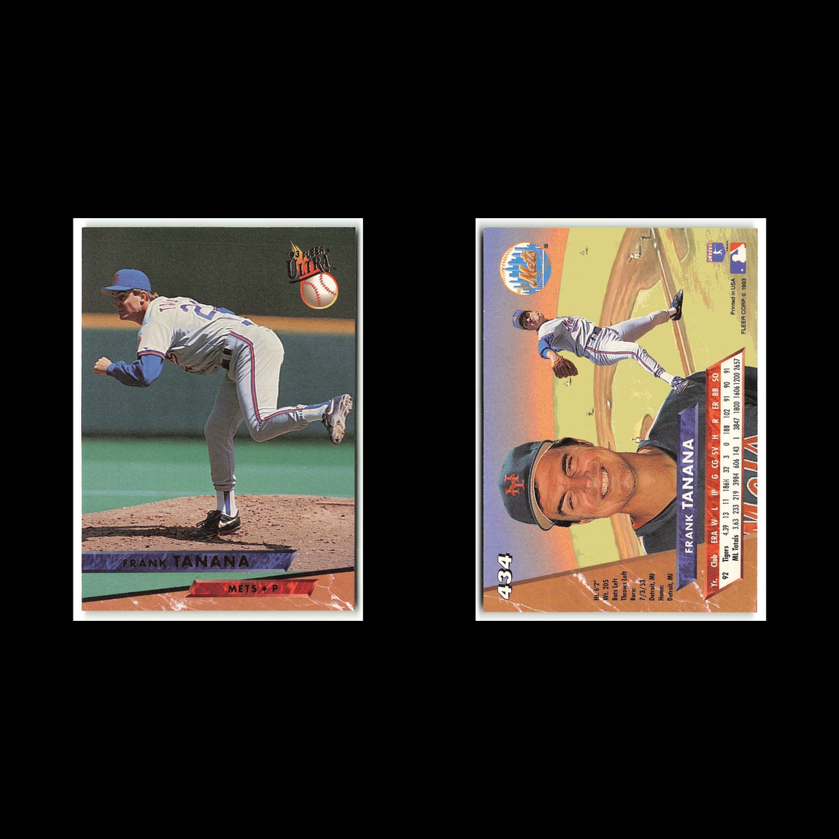 Frank Tanana #434 1993 Fleer Ultra New York Mets Baseball Card MLB NM