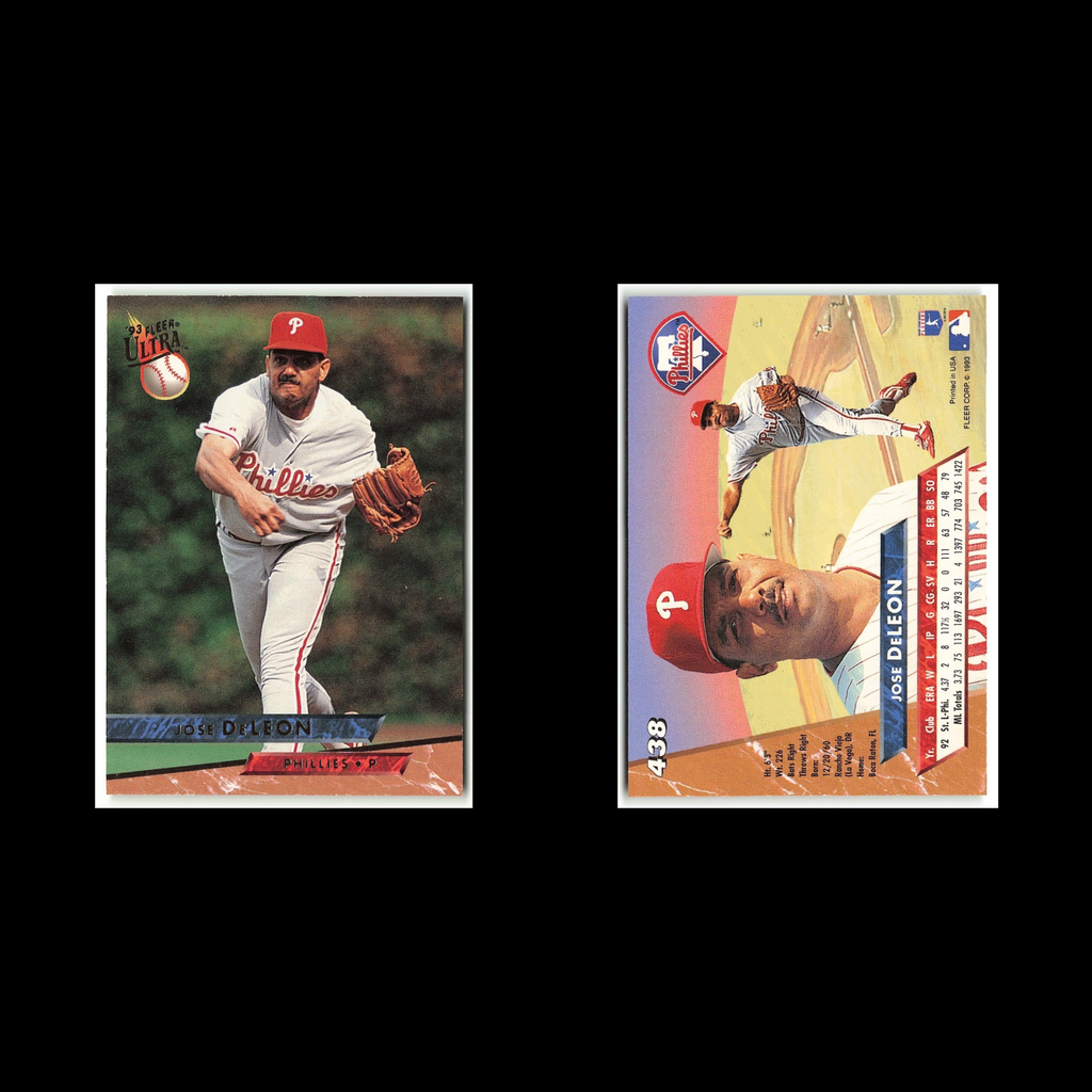 Jose DeLeon #438 1993 Fleer Ultra Philadelphia Phillies Baseball Card MLB NM