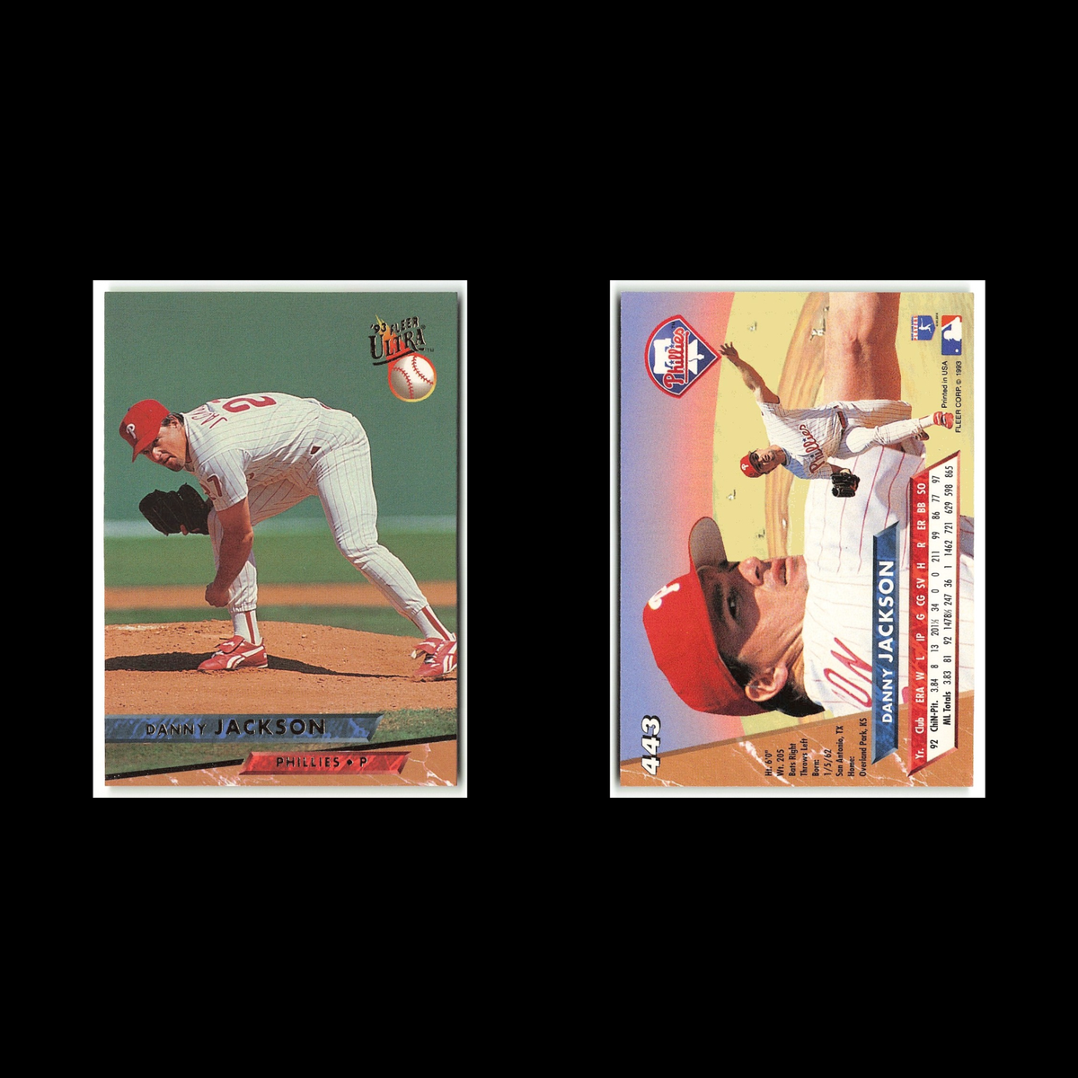 Danny Jackson #443 1993 Fleer Ultra Philadelphia Phillies Baseball Card MLB NM
