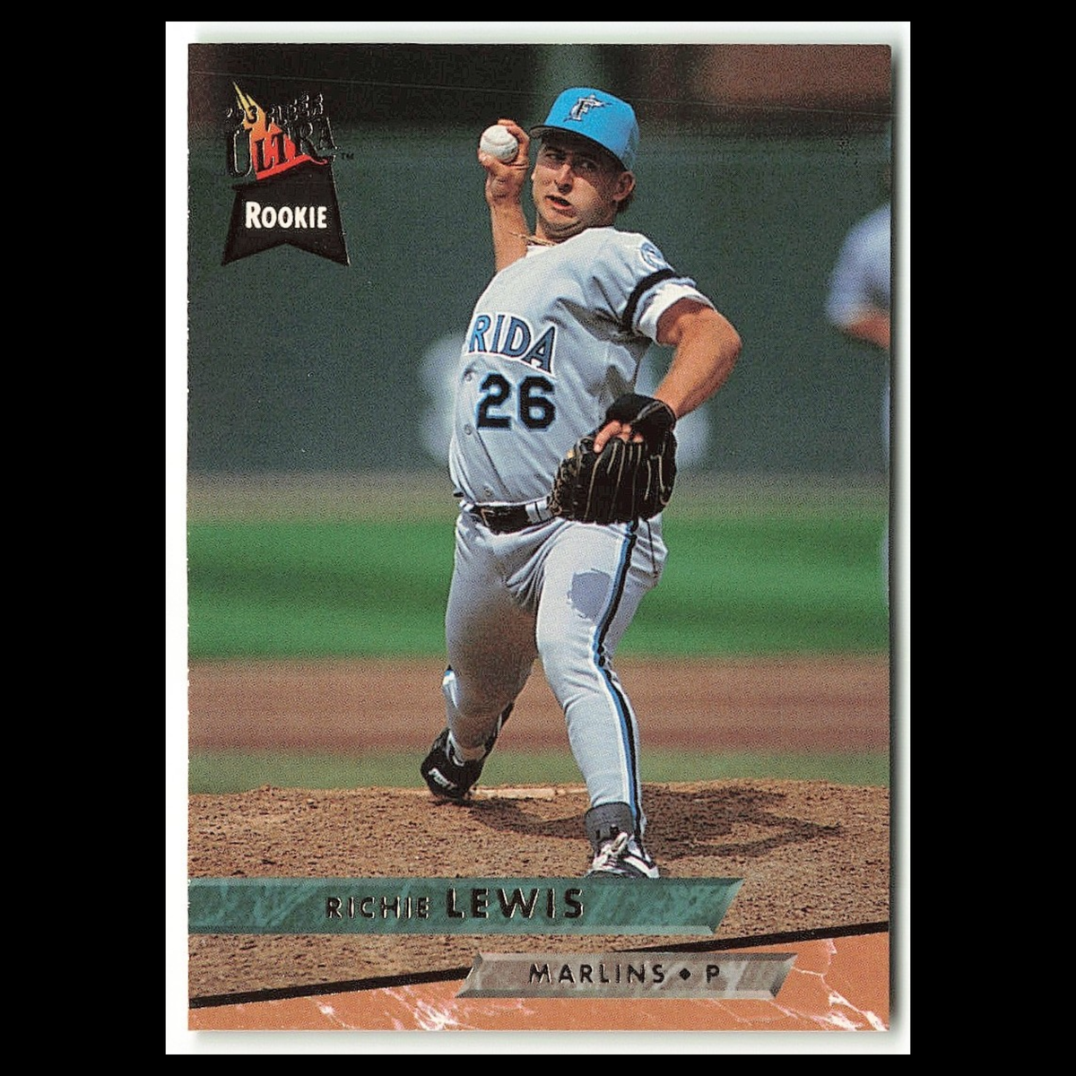 Richie Lewis Rookie #381 1993 Fleer Ultra Florida Marlins Baseball Card MLB NM