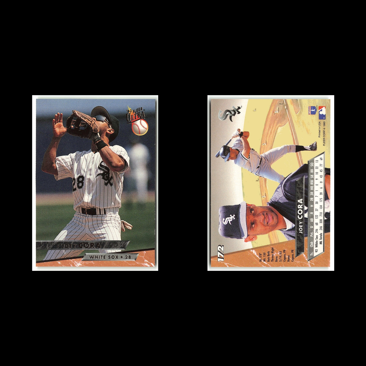 Joey Cora #172 1993 Fleer Ultra Chicago White Sox Baseball Card MLB NM