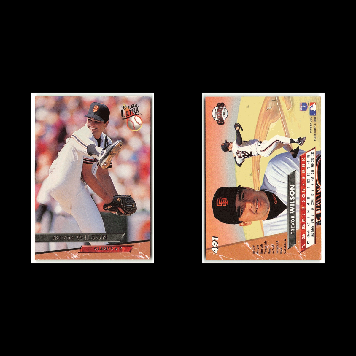 Trevor Wilson #491 1993 Fleer Ultra San Francisco Giants Baseball Card MLB NM