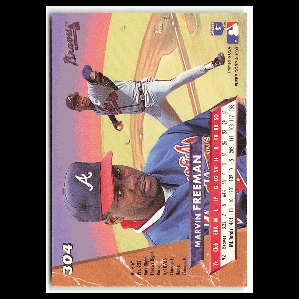 Marvin Freeman #304 1993 Fleer Ultra Atlanta Braves Baseball Card MLB NM
