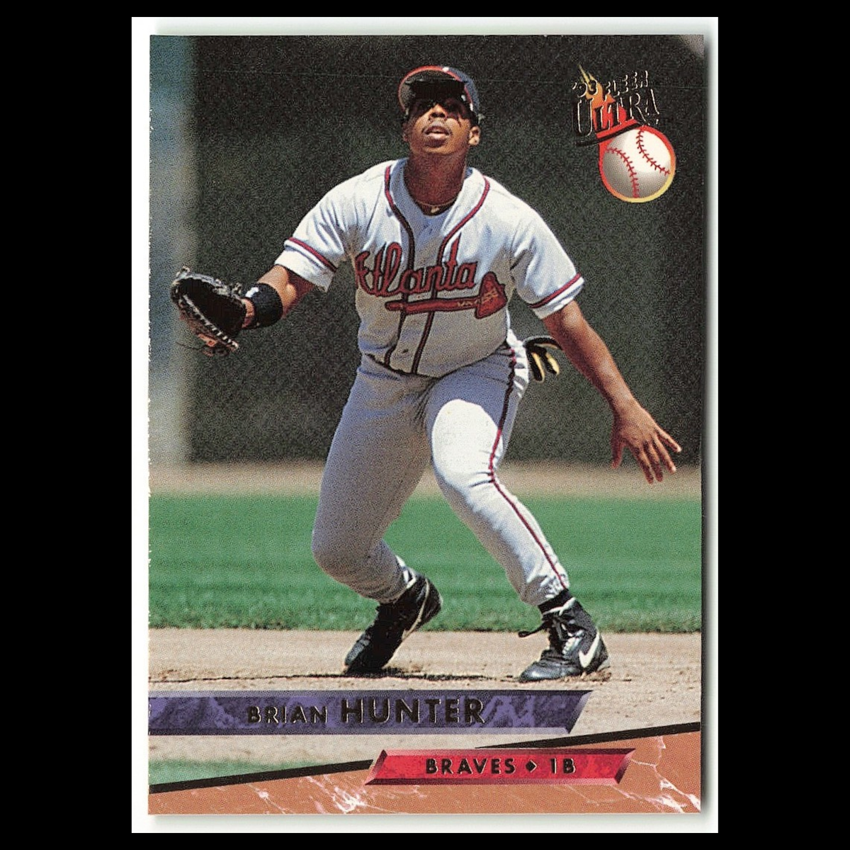Brian Hunter #305 1993 Fleer Ultra Atlanta Braves Baseball Card MLB NM