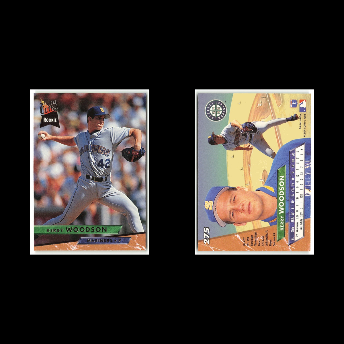 Kerry Woodson #275 1993 Fleer Ultra Seattle Mariners Baseball Card MLB NM