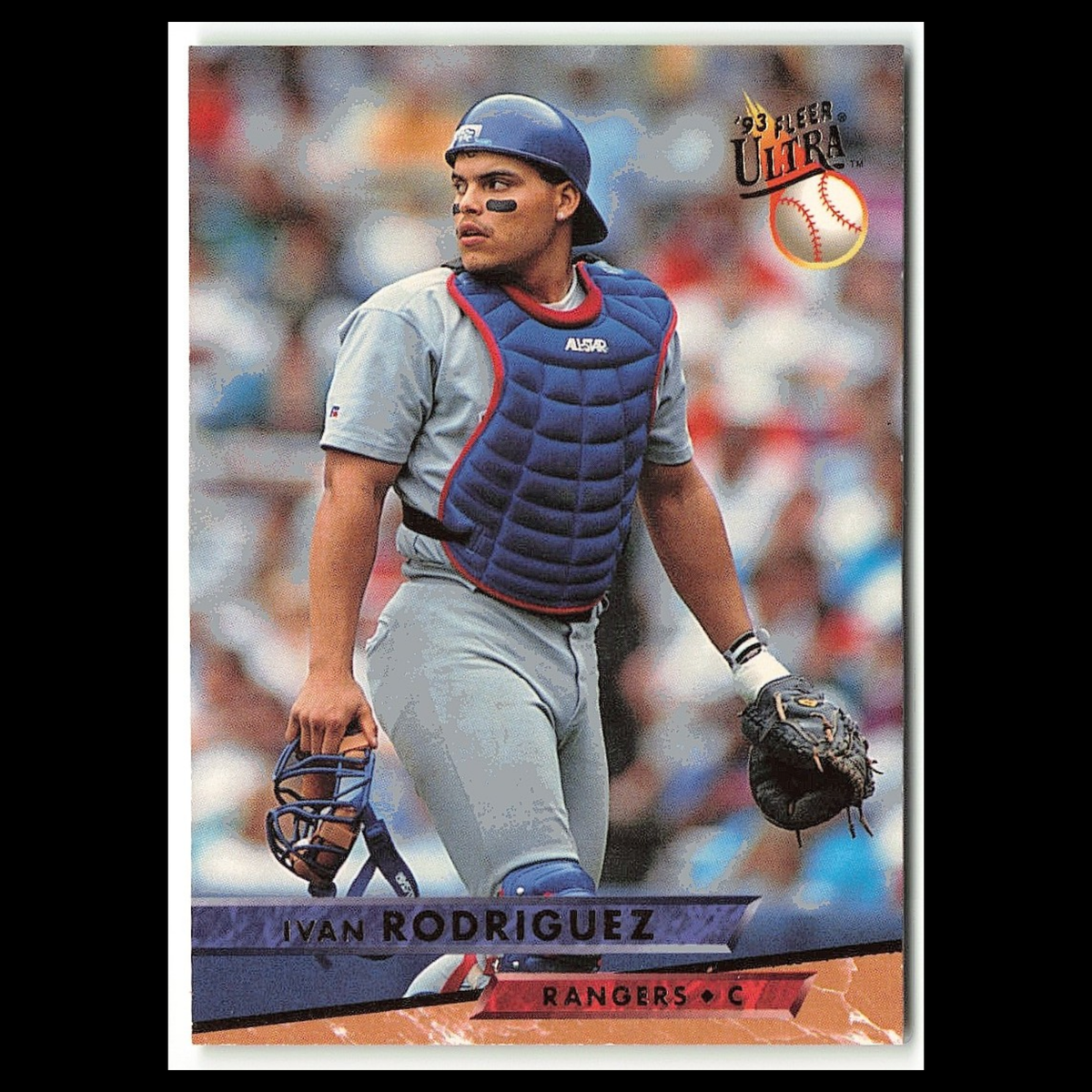 Ivan Rodriguez #284 1993 Fleer Ultra Texas Rangers Baseball Card MLB NM