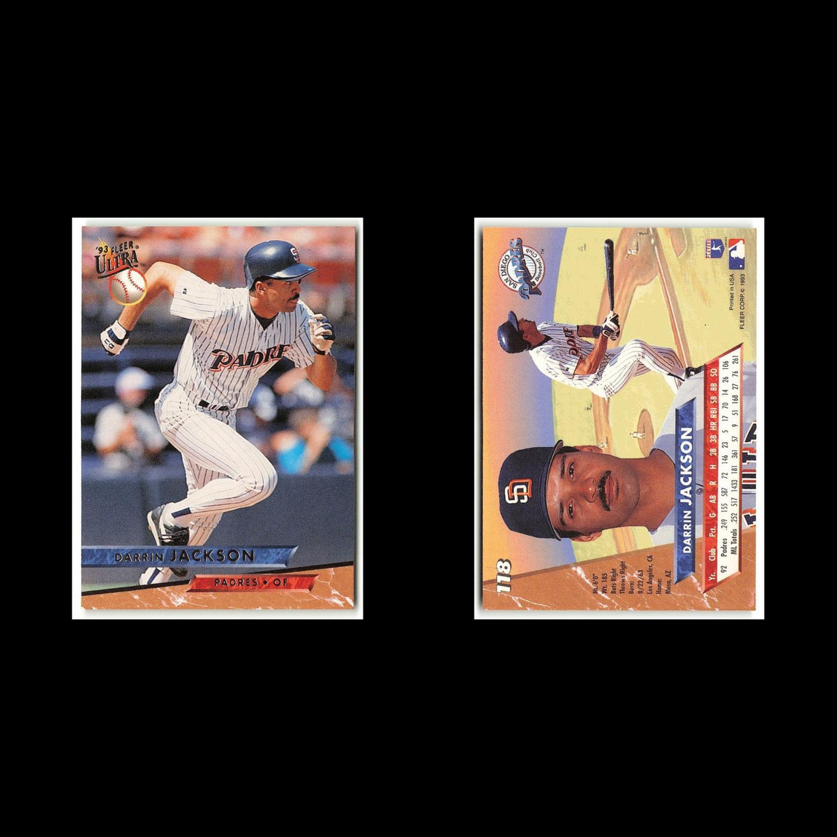Darrin Jackson #118 1993 Fleer Ultra San Diego Padres Baseball Card MLB NM
