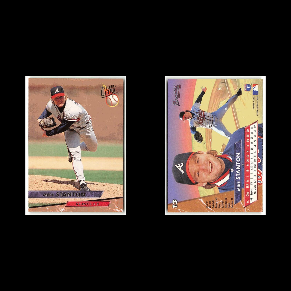 Mike Stanton #13 1993 Fleer Ultra Atlanta Braves Baseball Card MLB NM