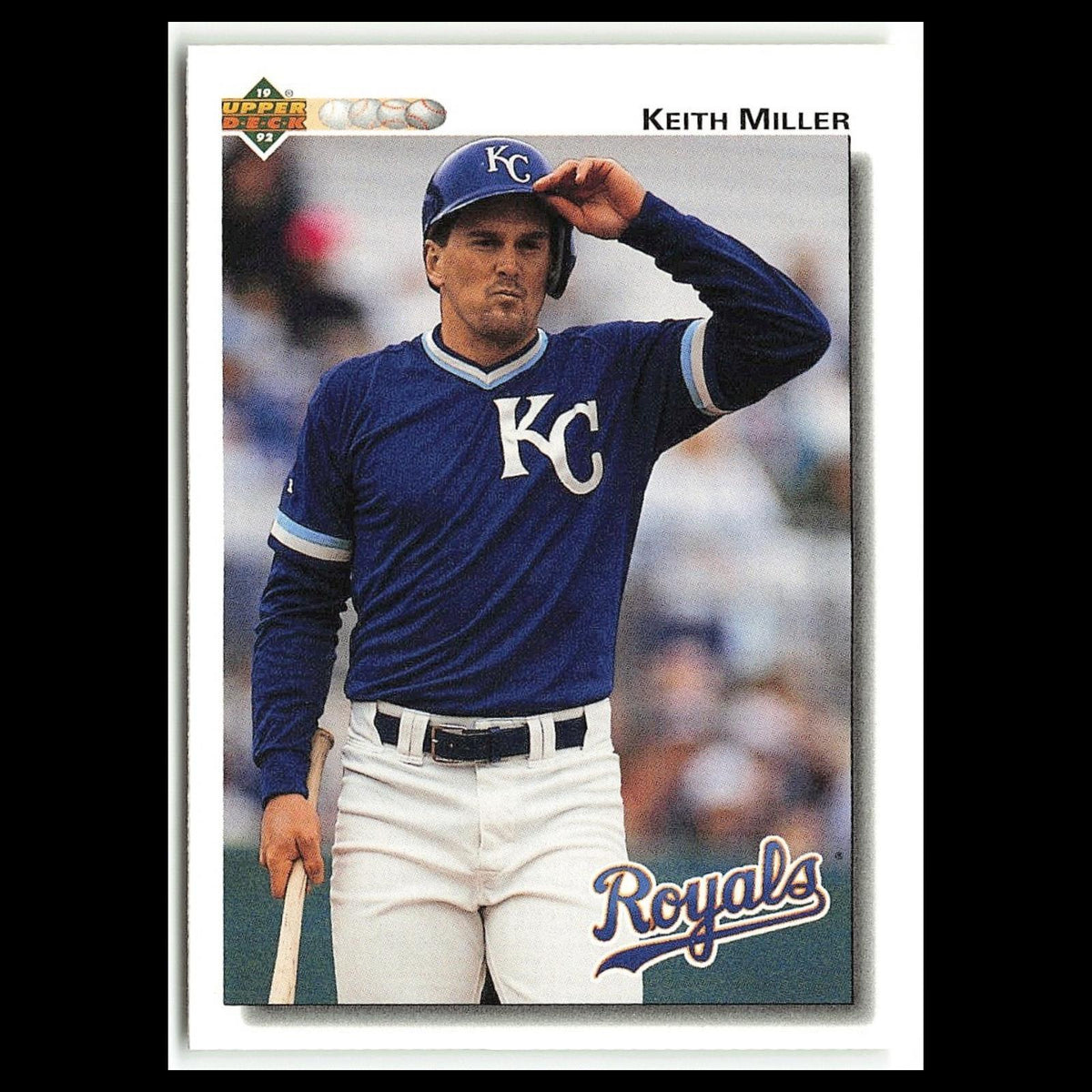 Keith Miller #704 1992 Upper Deck Kansas City Royals Baseball Card MLB NM