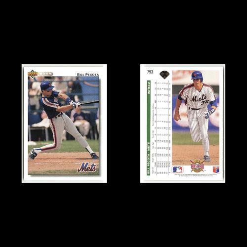 Bill Pecota #793 1992 Upper Deck New York Mets Baseball Card MLB NM