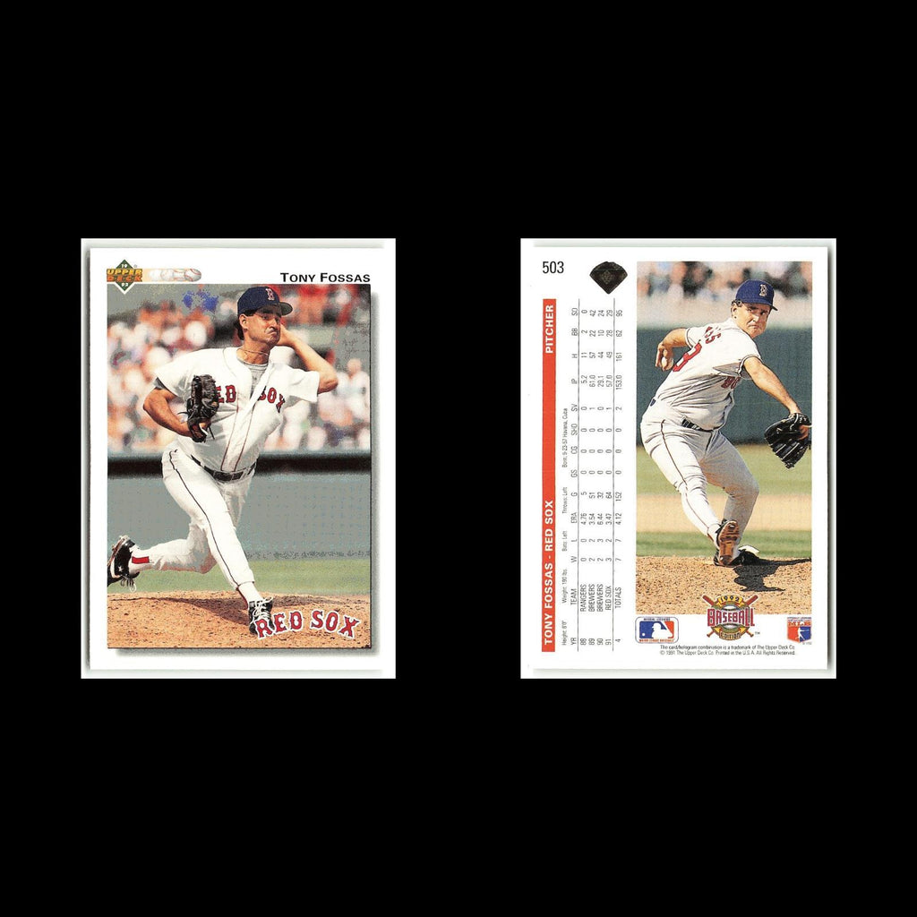 Tony Fossas #503 1992 Upper Deck Boston Red Sox Baseball Card MLB NM