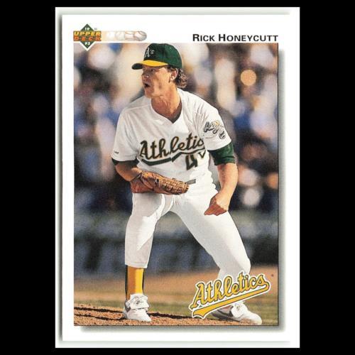 Rick Honeycutt #684 1992 Upper Deck Oakland Athletics Baseball Card MLB NM