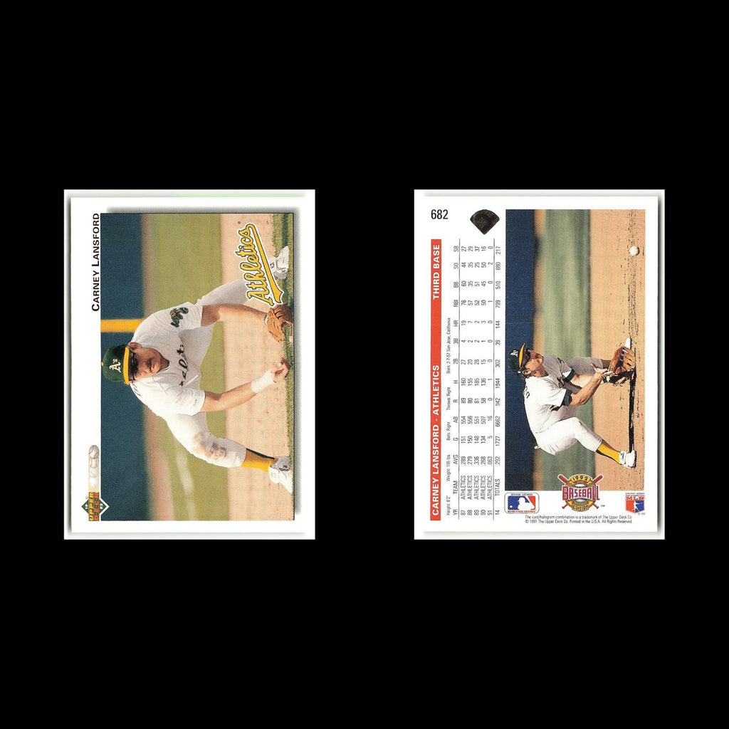 Carney Lansford #682 1992 Upper Deck Oakland Athletics Baseball Card MLB NM