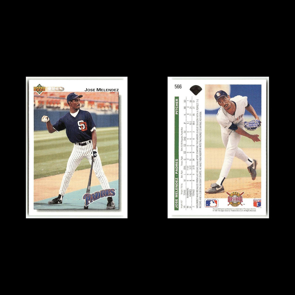 Jose Melendez #566 1992 Upper Deck San Diego Padres Baseball Card MLB NM
