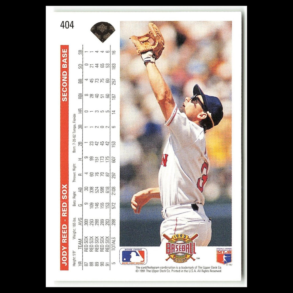 Jody Reed #404 1992 Upper Deck Boston Red Sox Baseball Card MLB NM