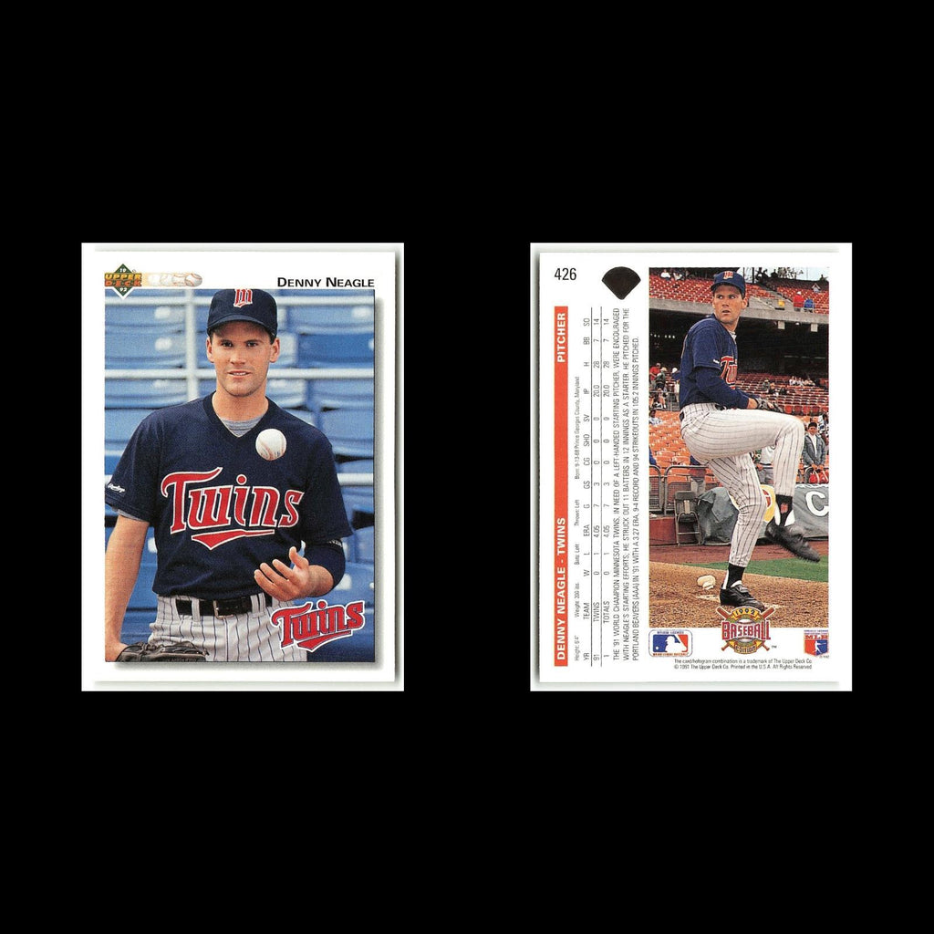 Denny Neagle #426 1992 Upper Deck Minnesota Twins Baseball Card MLB NM