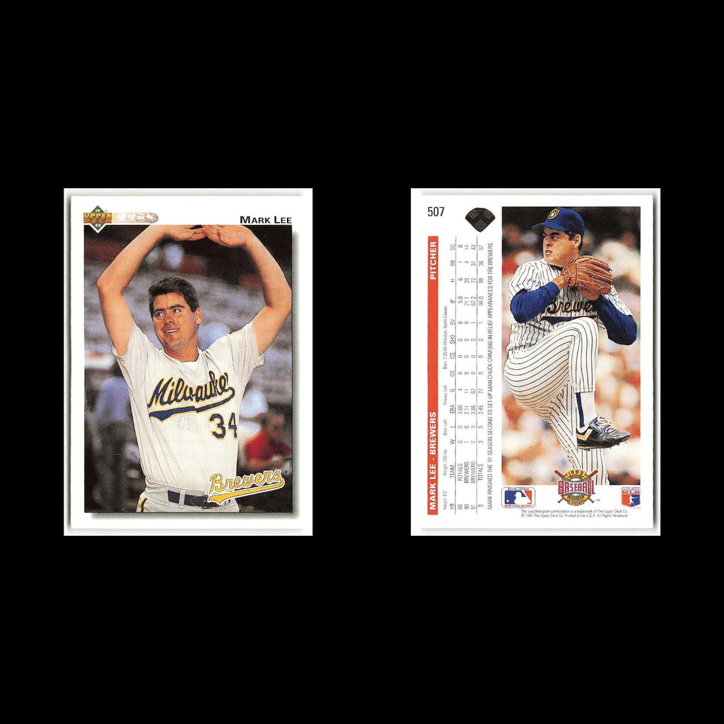 Mark Lee #507 1992 Upper Deck Milwaukee Brewers Baseball Card MLB NM