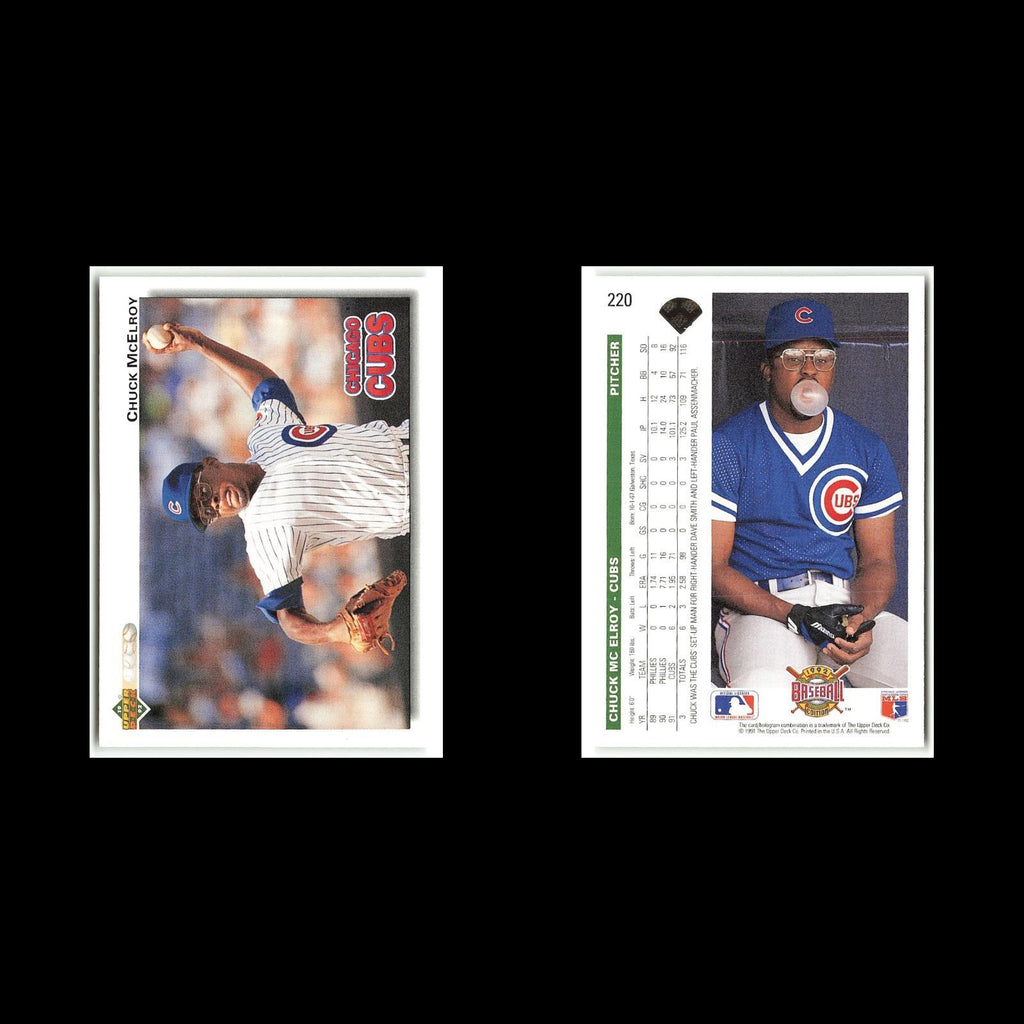 Chuck McElroy #220 1992 Upper Deck Chicago Cubs Baseball Card MLB NM