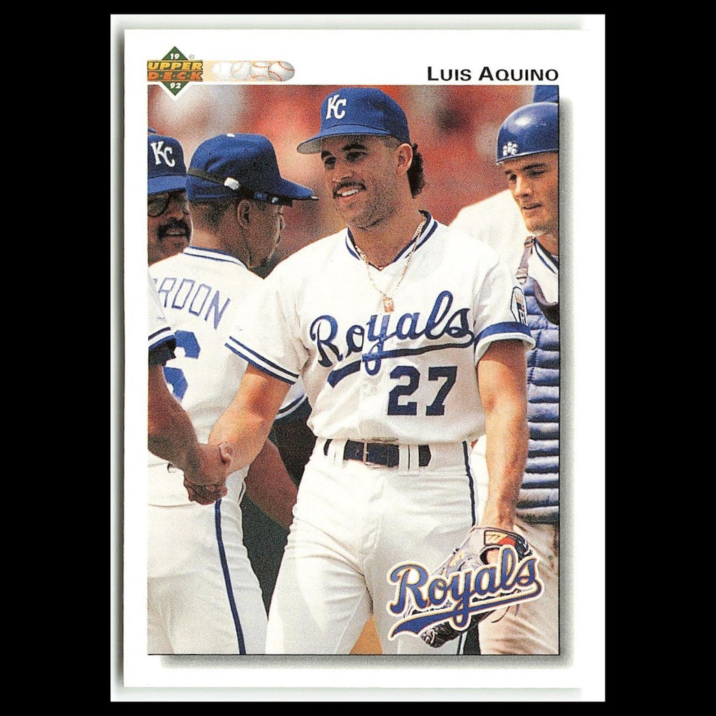 Luis Aquino #219 1992 Upper Deck Kansas City Royals Baseball Card MLB NM