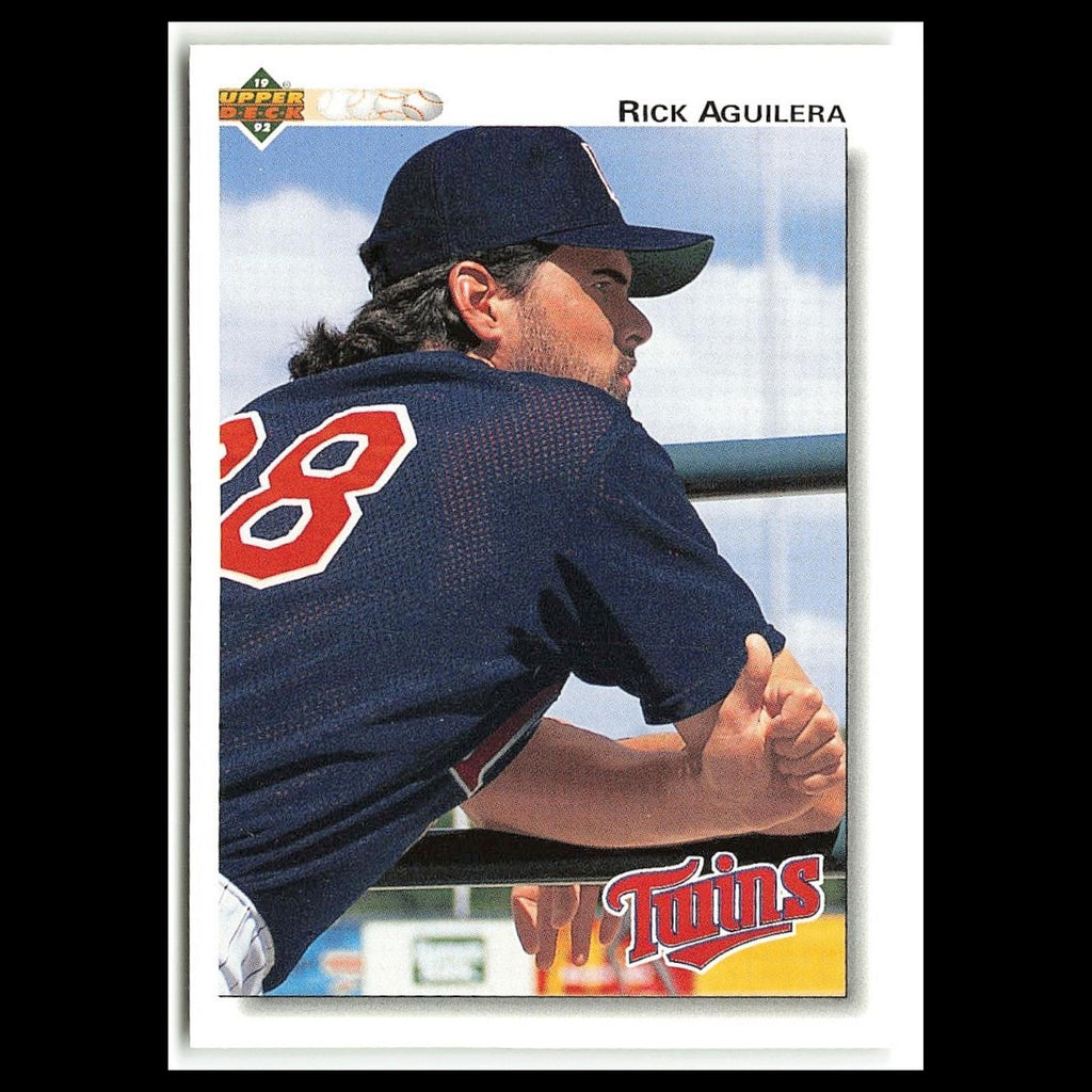 Rick Aguilera #130 1992 Upper Deck Minnesota Twins Baseball Card MLB NM