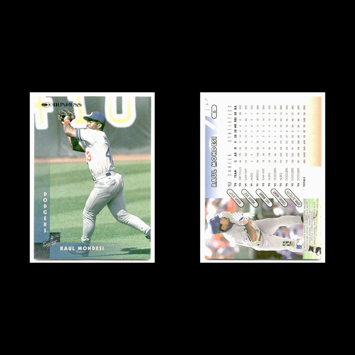 Raul Mondesi #6 1997 Donruss Los Angeles Dodgers Baseball Card MLB NM