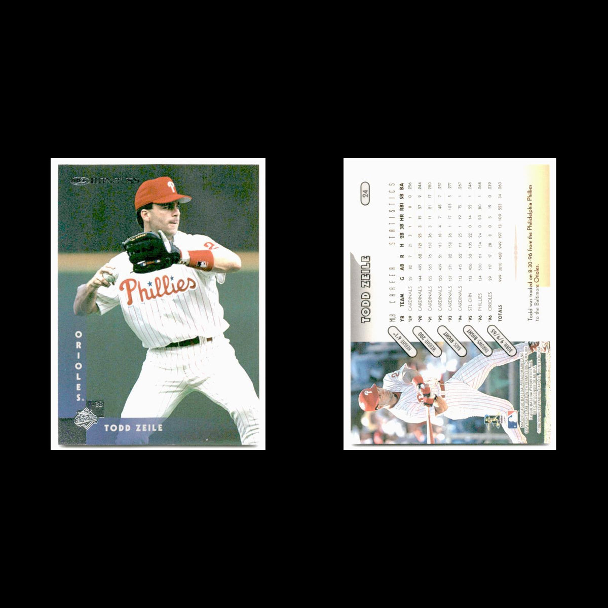 Todd Zeile #24 1997 Donruss Baltimore Orioles Baseball Card MLB NM
