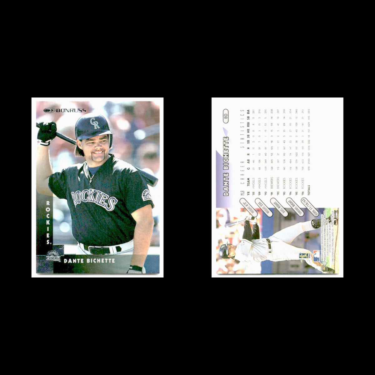 Dante Bichette #80 1997 Donruss Colorado Rockies Baseball Card MLB NM