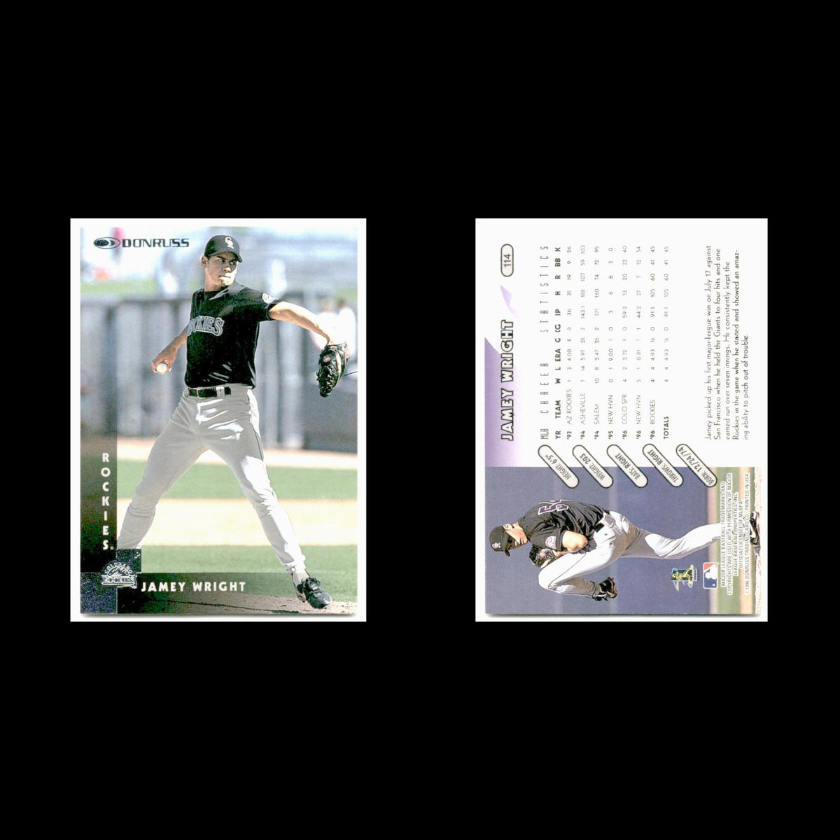 Jamey Wright #114 1997 Donruss Colorado Rockies Baseball Card MLB NM