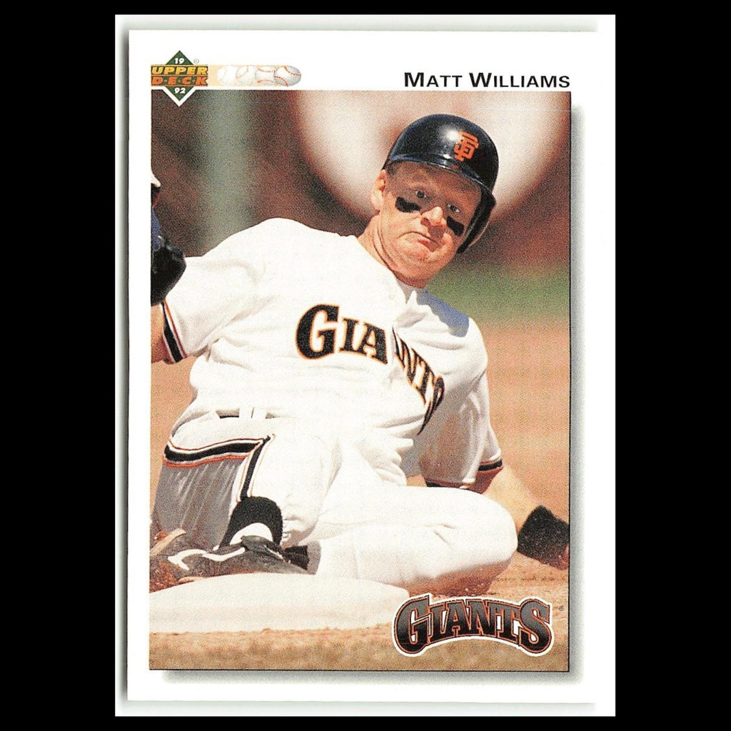 Matt Williams #154 1992 Upper Deck San Francisco Giants Baseball Card MLB NM