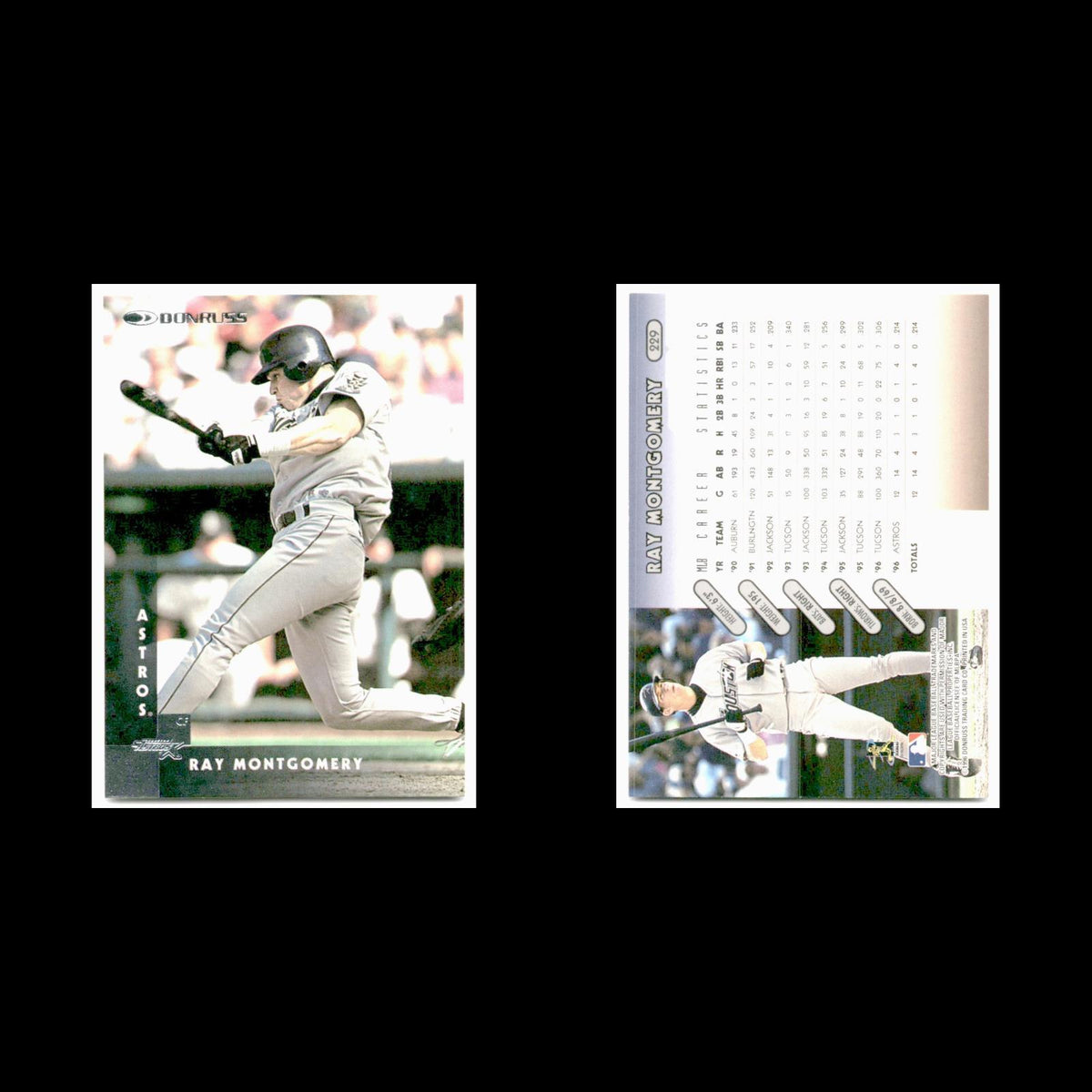 Ray Montgomery #229 1997 Donruss Houston Astros Baseball Card MLB NM